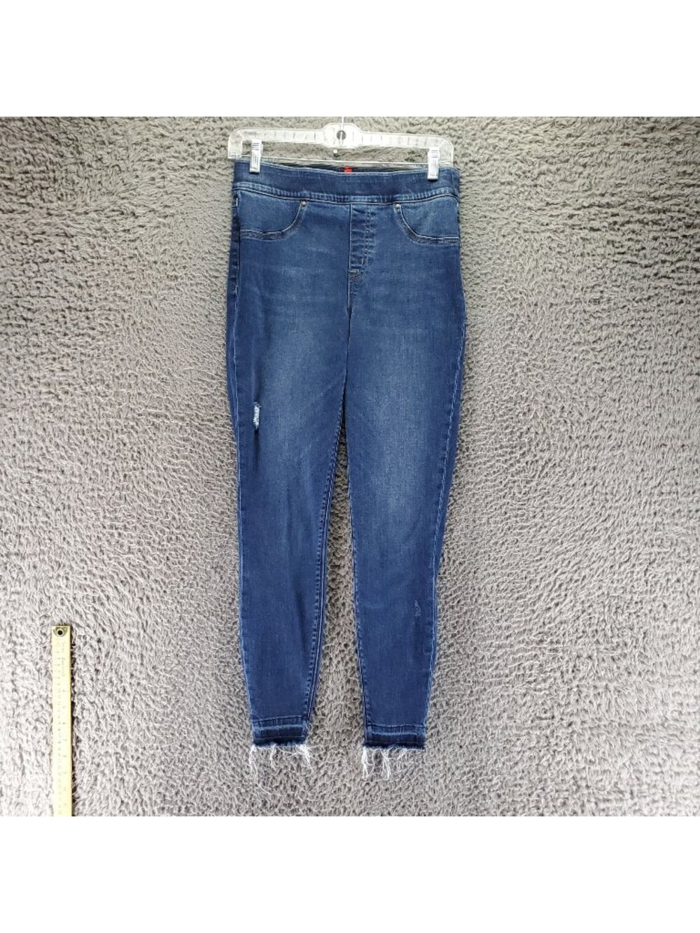 Spanx Jeans Womens Medium Blue Skinny Slimming Stretch Cotton Denim *Read*